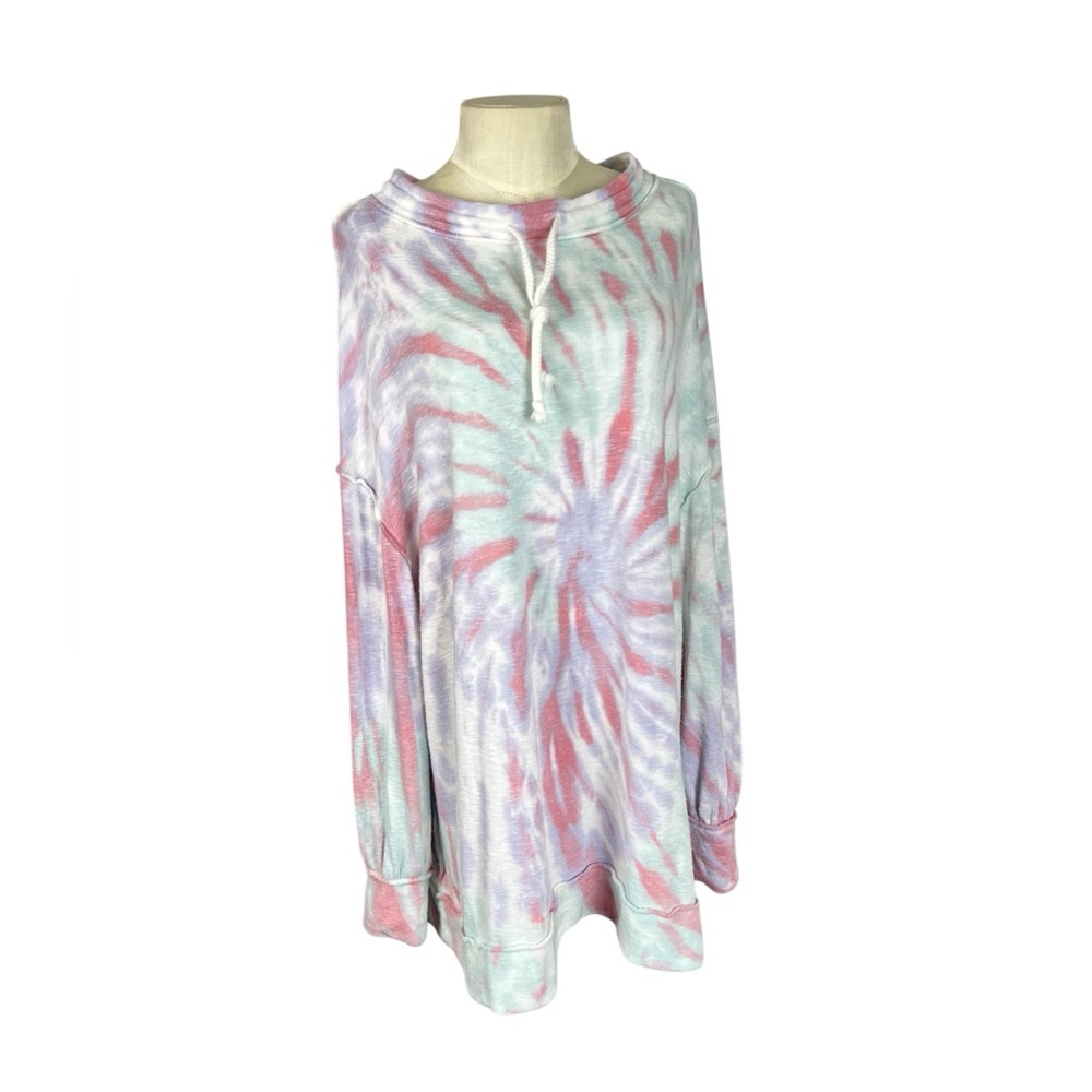 We the Free oversized tie dyed sweatshirt French Terry Beachy coastal cozy M